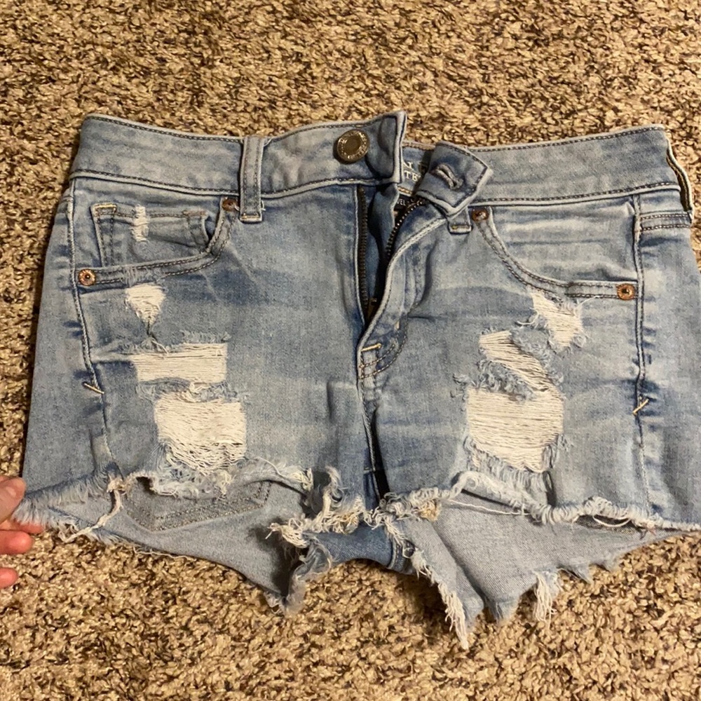 Slightly worn AE Jean shorts